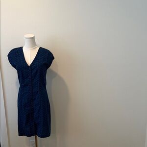 Madewell Blue Button-Front Dress with Pockets | Size 2
